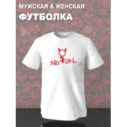 Футболка bad girl devil черт и дьявол с чертиком с принтом