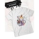 Футболка аниме котик и рамен japan maneki neko с принтом