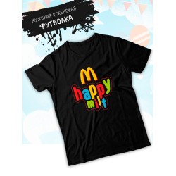 Футболка хэппи милф happy milf с ярким принтом