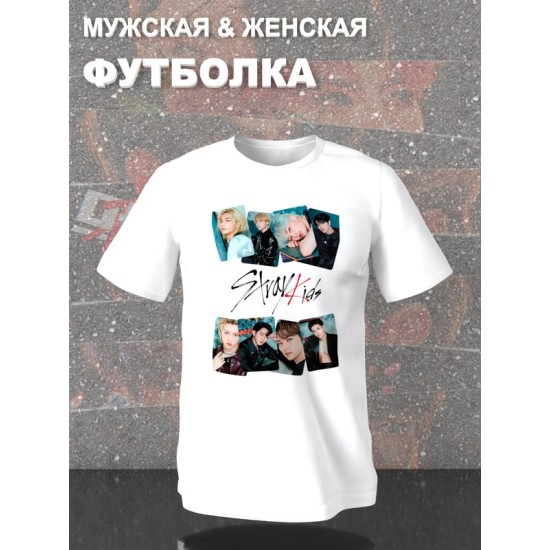 Футболка Stray kids участники Стрей кидс Skz Стрэй кидз скз с принтом