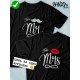 Парная футболка Mr king Mrs Queen с принтом