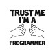 Шоппер с приколами trust me программирование с принтом и надписью code programmer бежевый