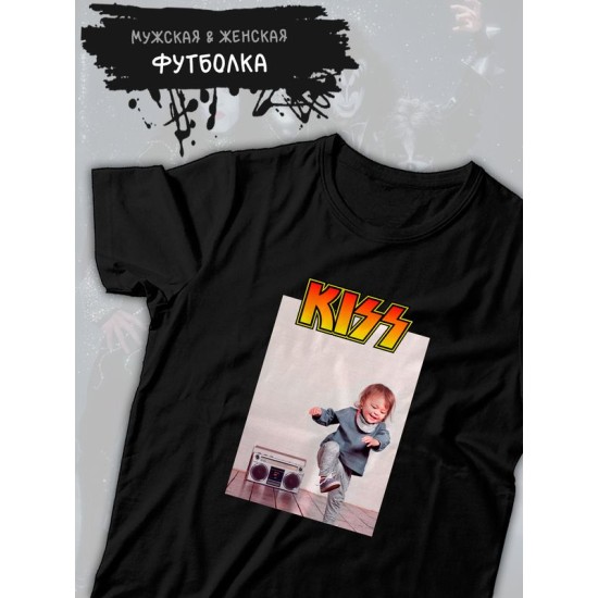 Футболка Kiss Кисс с рок группами с принтом