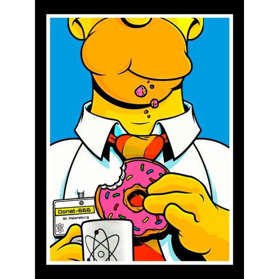 Футболка Гомер Симпсон с пончиком Симпсоны Simpsons с принтом
