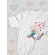 Парная футболка Love loving you с сердечками с принтом