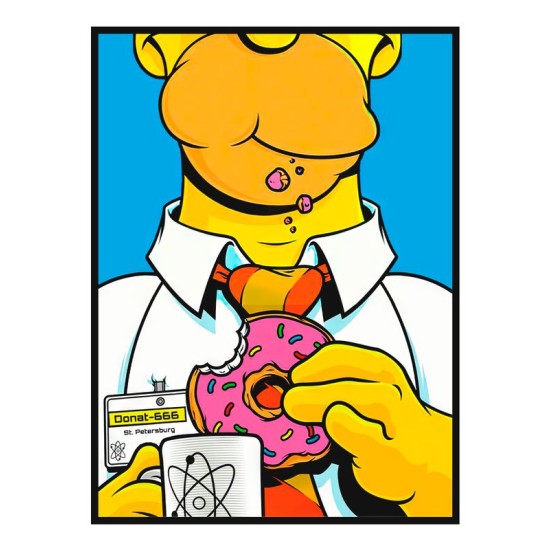 Футболка Гомер Симпсон с пончиком Симпсоны Simpsons с принтом