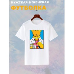 Футболка Гомер Симпсон с пончиком Симпсоны Simpsons с принтом
