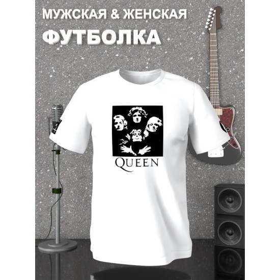 Футболка Queen рок группа Квин rock merch с принтом