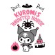 Шоппер бежевый с принтом Kuromis haunted house. Сумка Hello Kitty для шопинга на плечо тканевая, мужская и женская.