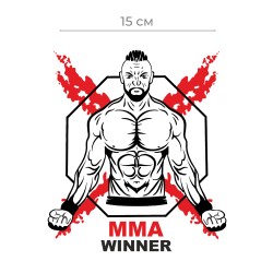 Наклейки на авто с принтом MMA winner / Стикеры для машин