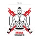 Наклейки на авто с принтом MMA winner / Стикеры для машин