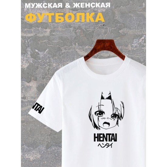 Футболка аниме ахегао hentai хентай y2k оверсайз с принтом