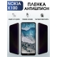 Защитная гидрогелевая пленка антишпион на телефон NOKIA X100, матовая гелевая пленка на смартфон NOKIA X100, для защиты экрана телефона