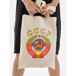 Шоппер с принтом и надписью