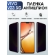 Защитная гидрогелевая пленка для смартфона Vivo V23 5g. Полиуретановая плёнка антишпион на мобильный телефон Виво В23 5г, для защиты экрана.