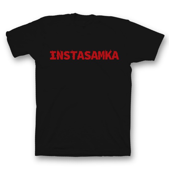 футболка с прикольным принтом "Instasamka"