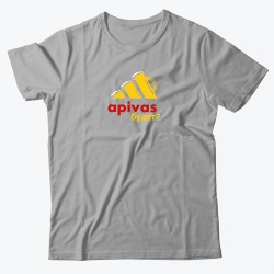 футболка со смешной надписью Apivas будет. Забавная футболка.