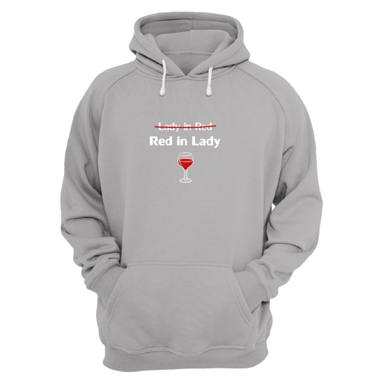 Худи с прикольной надписью для женщины Red in lady. Прикольное худи.