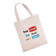 Женская сумка-shopper из хлопка с ручками со смешным принтом.