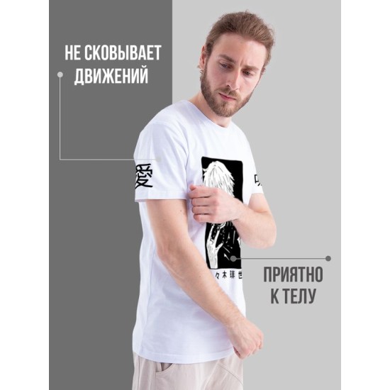 Футболка Аним оверсайзс принтом