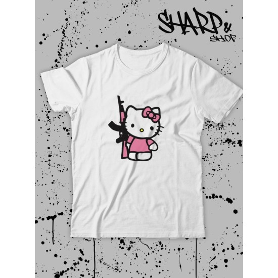 Футболка Hello Kitty Аниме Куроми оверсайз дрейн майка с принтом