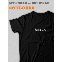 Футболка оверсайз с принтом надписью унисекс Уэнсдей
