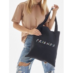 Сумка женская через плечо шоппер с принтом надписью Friends унисекс