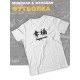 Футболка оверсайз с принтом с китайскими иероглифами Happiness счастье.