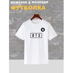 Футболка BTS logo к-поп группа БТС логотип с принтом