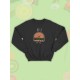 Парные свитшоты Best Friends бургер черная женская с принтом гамбургер burger hamburger для влюбленных пар парня и девушки, двоих подруг и друзей, мемная, андеграунд парная одежда y2k оверсайз