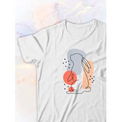 Парные футболки Кролики aesthetic art зайка с принтом