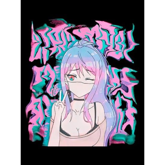 Футболка Аниме тян девушка каваи anime girl kawai y2k с принтом