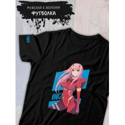 Футболка Zero Two Милый Любимый во Франксе Зеро Ту y2k с принтом