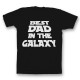 Футболка с прикольным принтом "Best dad in the galaxy"