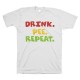 Футболка с прикольным принтом "Drink Pee Repeat"