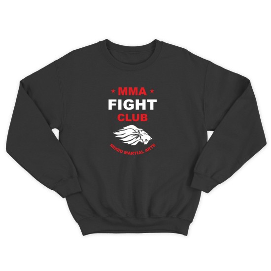 Свитшот для бойцов ММА и UFC с принтом MMA fight club / Мужская толстовка без капюшона для повседневной носки и для тренировок