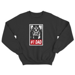 Прикольный свитшот с надписью 1 DAD / Смешная оригинальная и очень крутая толстовка без капюшона