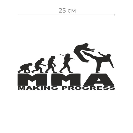 Наклейки на авто с принтом MMA Making progress / Стикеры для машин