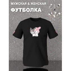 Футболка аниме Hello Kitty хеллоу китти Куроми Kuromi оверсайз с принтом