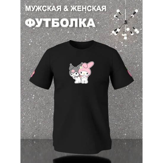 Футболка аниме Hello Kitty хеллоу китти Куроми Kuromi оверсайз с принтом