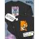 Парные свитшоты Мышонок Джерри Джери Jerry черная женская с принтом Том и Джерри для влюбленных пар парня и девушки