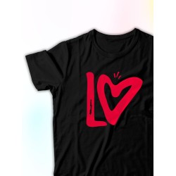 Парные футболки Love надпись любовь Lo y2k с принтом