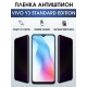 Защитная гидрогелевая пленка для смартфона Vivo Y3 standard edition. Полиуретановая плёнка антишпион на мобильный телефон Виво У3 стендард эдишн, для защиты экрана.