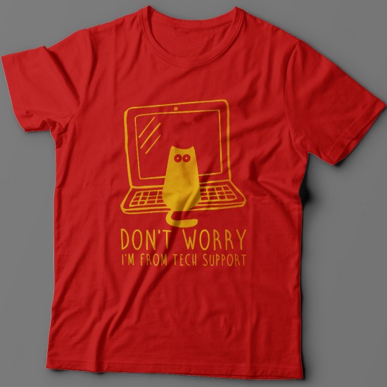 Футболка с надписью Dont worry, Im from tech support.