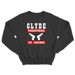 Парные свитшоты для двоих мужа и жены, влюбленных Bonnie&Clyde together. Толстовки для двоих друзей