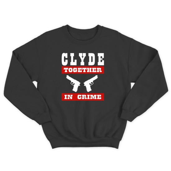 Парные свитшоты для двоих мужа и жены, влюбленных Bonnie&Clyde together. Толстовки для двоих друзей