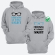 Парные толстовки с капюшоном для двоих друзей c надписью Friends at first sight