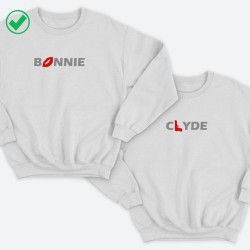 Парные свитшоты для двоих мужа и жены, влюбленных Bonnie&Clyde. Толстовки для двоих