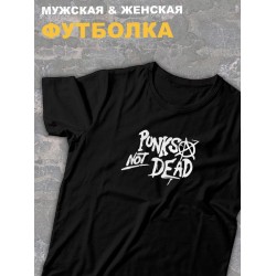 Футболка черная Король и Шут киш punks not dead оверсайз