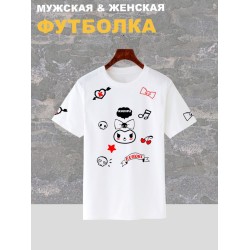 Футболка Kuromi Hello Kitty с принтом Куроми